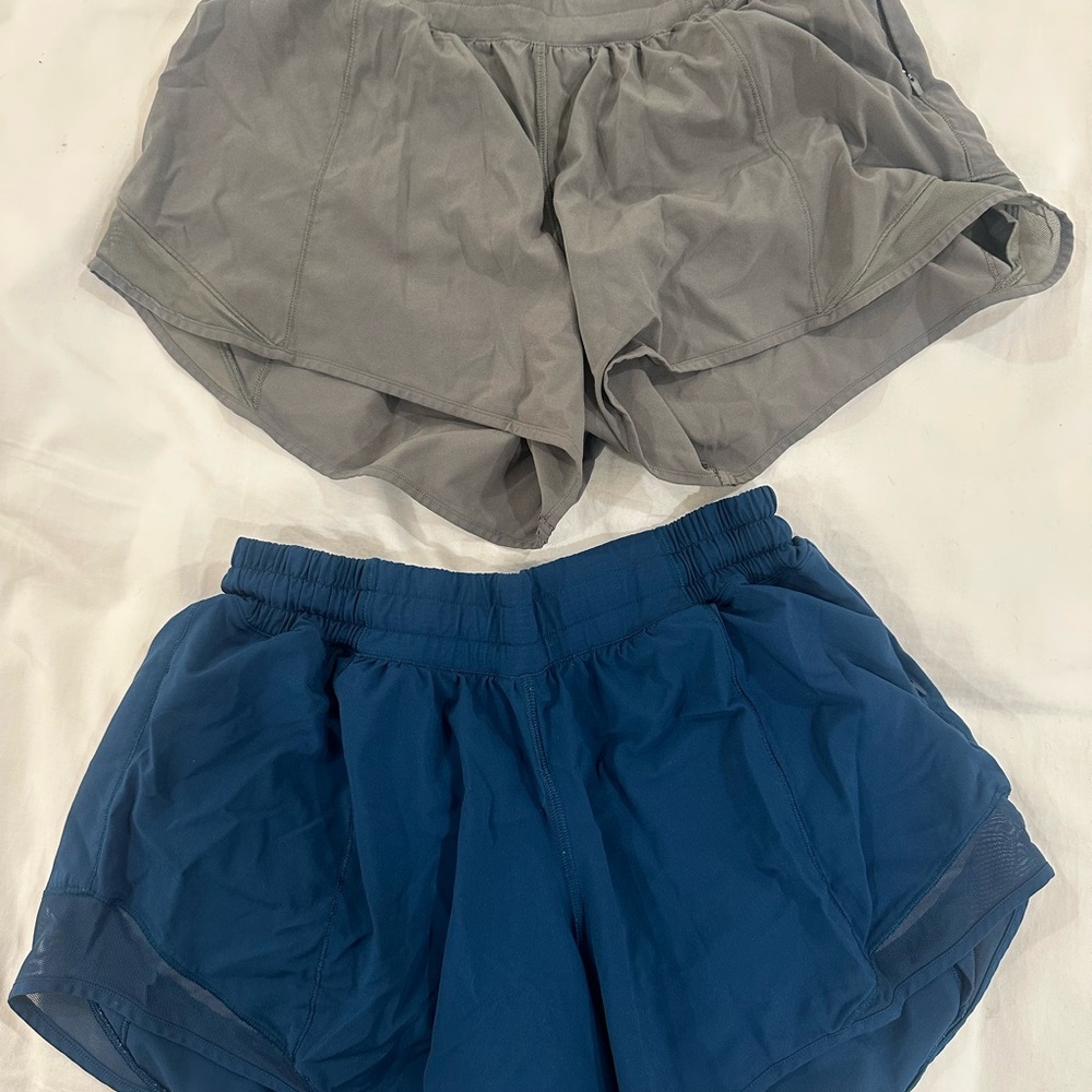 lululemon athletica Gray and Blue Athletic Shorts